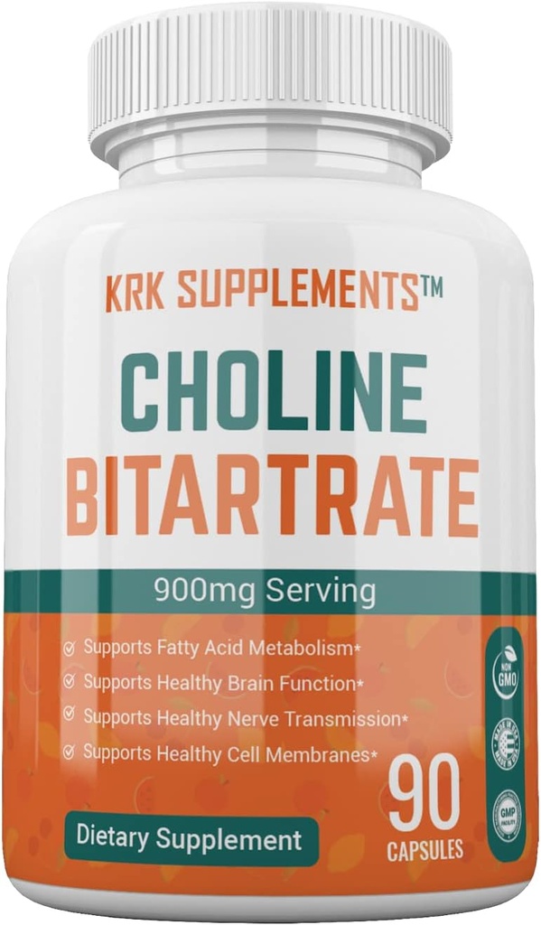 90カプセルのKRKの補足をサービングごとのコリンのBitartrate 900mg