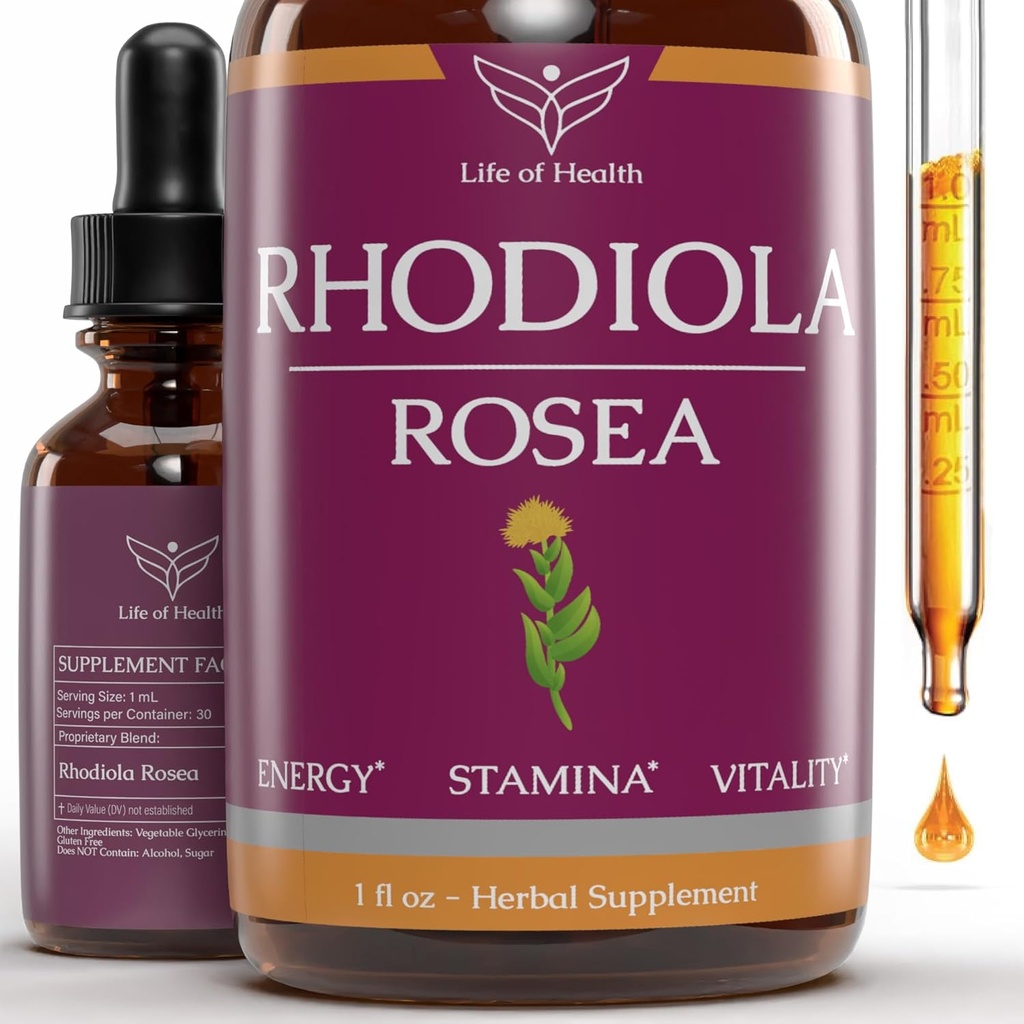 Rhodiola Rosea Tincture - ロディオラ - ロディオラ抽出物 - エネルギー、スタミナ、認知サポート、その他 - エネルギーサプリメント - ロディオラチンチャー - ロディオラサプリメント - (1)