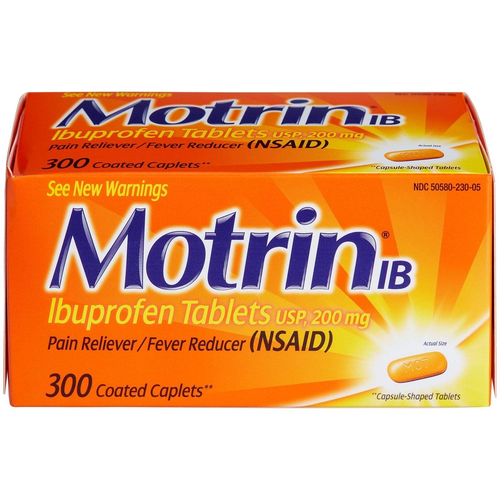 Motrin Ib Ibuprofenのタブレットの痛みの熱心なreliever:300の上塗を施してあるカプレット