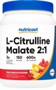 Nutricost L-Citrulline Malate 2:1(600g)フルーツパンチ - ワークアウトサポート、筋肉性能、ニトリ酸化物ブースター - フィットネスサプリメントパウダー、75サービング