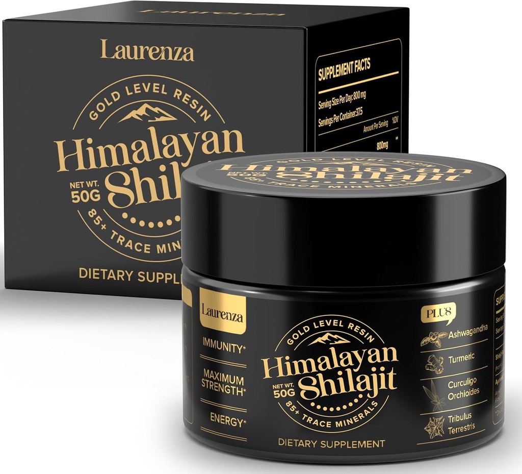 50Gシラジットの純粋な有機性ヒマラヤシラジットの樹脂、800mg高い効力、金等級Aのシラジットの補足、85+の跡の鉱物及びフルヴィク酸、自然なエネルギー及び免疫のブスター