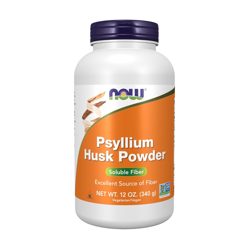NOW Foodsは、Psyllium Husk Powder、非GMOプロジェクトを検証、Soluble Fiber、12-Ounceを補います