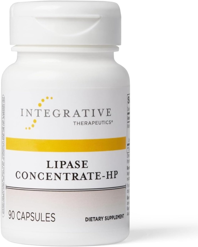 Integrative Therapeutics Lipase Concentrate-HP - 脂肪の消化のための酵素サプリメント - 栄養素吸収とGIトラクト健康サポート* - 乳製品フリー&ビーガン - 90カウント(45のサービング)