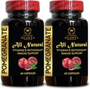 Pomegranate Extract - Dietary Supplement for Antioxidant, Superfood Powder Capsules for Men and Women, Natural Pomegranate Pills, Anti-Aging Supplement - 2 Bottles 120 Capsules