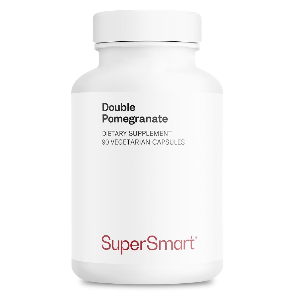 スーパースマート - ダブルポメグラネート(高強度) - 90% Ellagic acid&40% Punicalagins - Pomegranate Extract Supplement - 高度な抗酸化剤|非GMO&グルテンフリー - 90ベジタリアンカプセル
