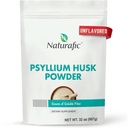 Psylliumハスクパウダーアンフレーバー - 腸の規則性と腸の健康のための消化繊維のサプリメント - 非GMO、グルテンフリー、ビーガン、ケトフレンドリー - 32oz