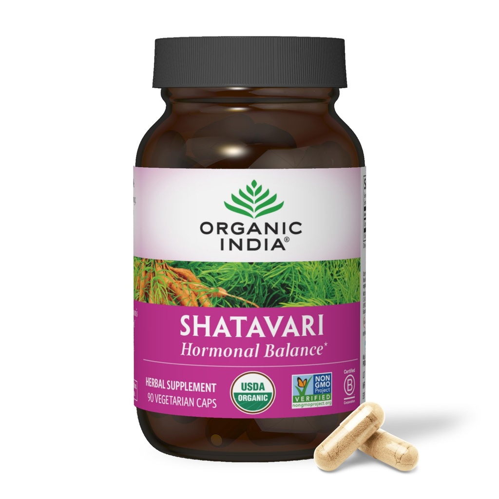 有機インドのShatavariのカプセル-草の補足、サポートホルモンのバランス、免疫システム サポート、ビーガン、グルテンフリー、USDAの有機性、支持の生殖的な健康- 90のカプセル
