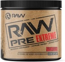 RAW Preworkout Extreme | 高興奮剤プレワークアウトパウダードリンク、エクストリームエネルギー、フォーカスと耐久性ブースター | 最大利得のためのワークアウト中の耐圧強度とポンプ | フルーツバースト(30サービング)