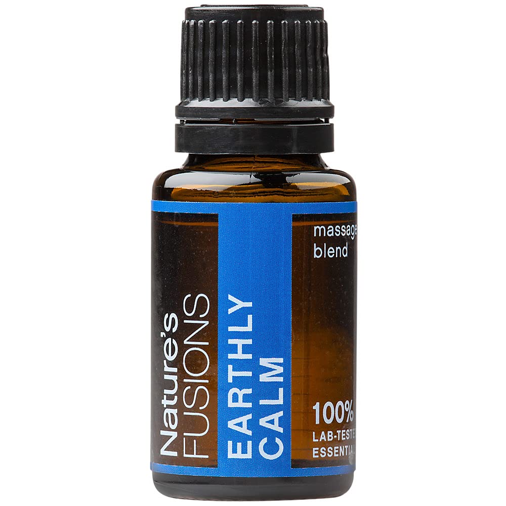 Nature's Fusions Earthly Calm、100% アロマセラピーとトポジカル使用のための純粋で自然なエッセンシャルオイルブレンド、.5 Fl Oz (パッケージ 1) (15 mL)