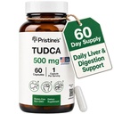 PRISTINEのTudca 500MGのレバー サポート及び浄化されたベール ソルトの補足のカプセル - 60の日の供給-Gallbladderの肝臓のOrgan及び消化のDetoxおよびCleanseサポート補足-グルテンフリーのGMO