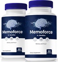 (2 Pack) Memo Force Pills, Unlock Your Full Potential With Memo Force Capsules - Supports Memory, Focus & Concentration, For Balanced Health and Function, Official Memo Force Reviews (120 Capsules)