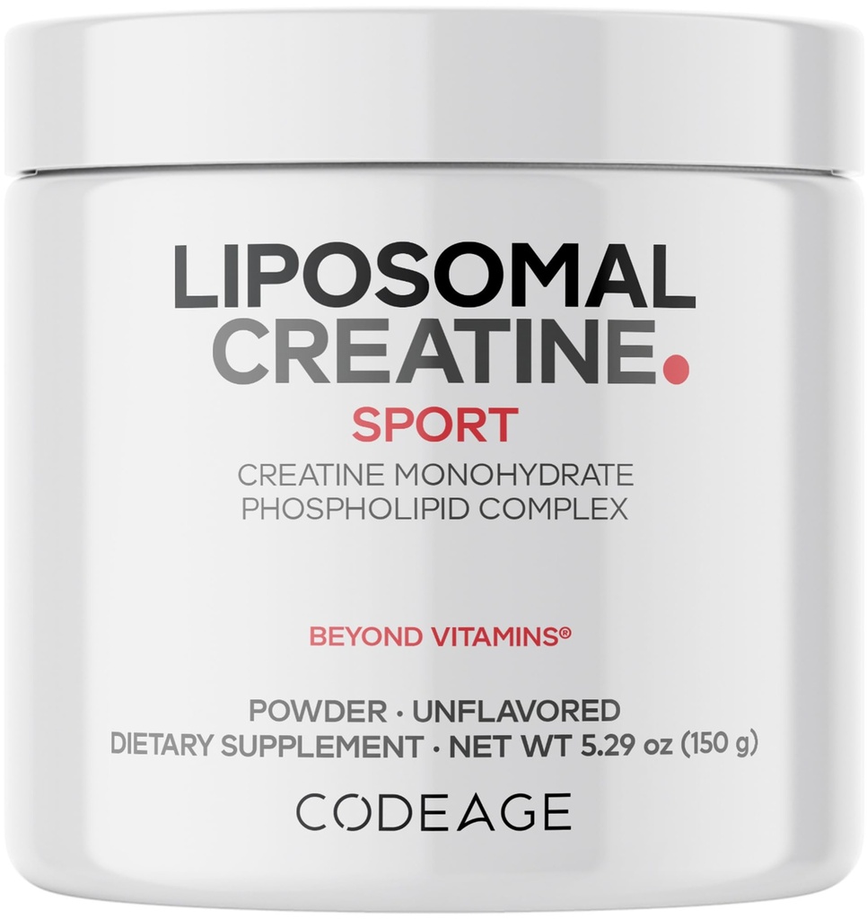 Codeage Liposomalのクレアチンの粉の補足、純粋なクレアチンの一水化物5000mgの事前のワークアウト及びポストのワークアウト - 不燃なクレアチン、マイクロ化されたクレアチンの粉-スポーツのためのクレアチニン- 30のサービング