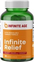 INFINITE AGE Infiniteリリーフジョイントサポートサプリメント, 30 カウント - アメリカ製, ビーガン, グルテンフリー, オールナチュラル - 250 mg ターメリックエキスプラス 240 mg 白いウィローバークからサリシン