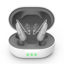 真の補聴器(増幅器ではない)11のChannalsのシニアのための専門の再充電可能な補聴器は磁気充電箱(灰色)が付いている騒音のキャンセルの補聴器をサーブします