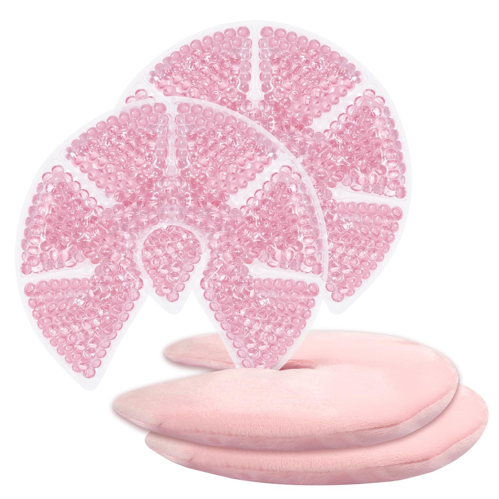 ホット/コールド ブラスト ゲル ビーズ アイスパック breast Cooling/Heat Pads Liberty for Breastfeeding, 看護 痛み, 乳房炎, 囲い, 腫れ, プラグインされたダクト | Boost Milk Let-Down & Production,2 Pack (ピンク)