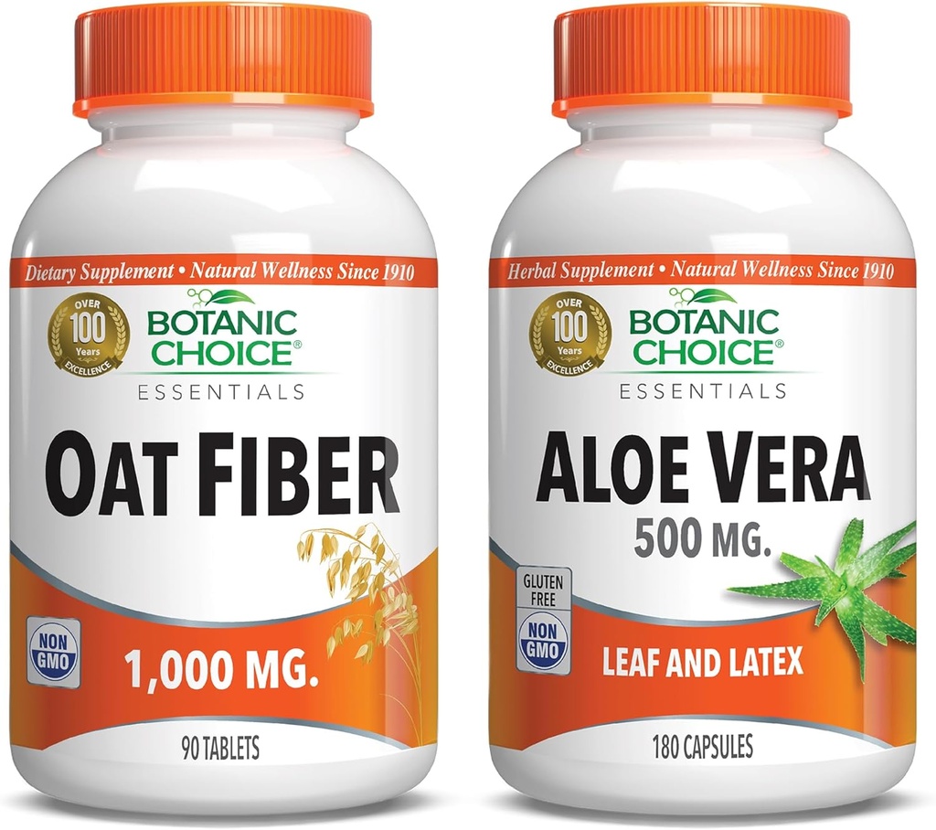 植物の選択 - オート&アロエベラ:食物繊維&消化の健康のサプリメントのバンドル