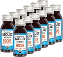 TEAONIC My Brain Mojo: Focus Wellness Shots - USDA-Certified Vegan Formula with Ginkgo Biloba, Ginger, Turmeric - 12 Bottles x 2 Fl Oz Each - Gluten-Free, Non-GMO