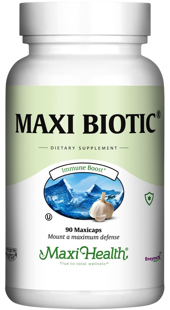 Maxi Health - Maxi Biotic の老化させたニンニクのエキスのカプセル(90 の計算)   Spirulina、Echinacea、Oregano および Enzymax の Kyolic のニンニクの補足-自然な酸化防止剤-ウェルネス サポート