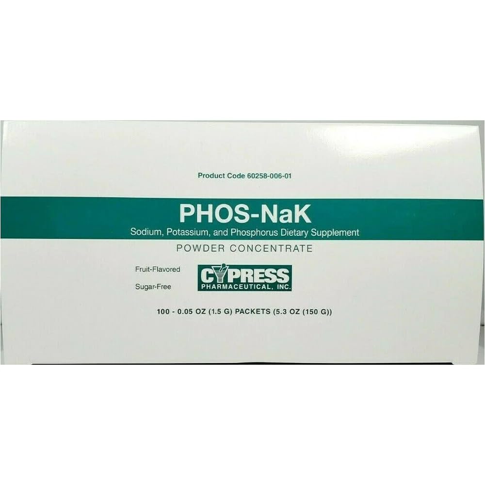 MCK27102700 - Cypressの薬剤のPhos-NaKの食事療法の補足ナトリウム/カリウム/Phosphorus 160のmg - 280のmg - 250のmgの単位の線量、口頭粉のコンセントレートのパケットのフルーツの味