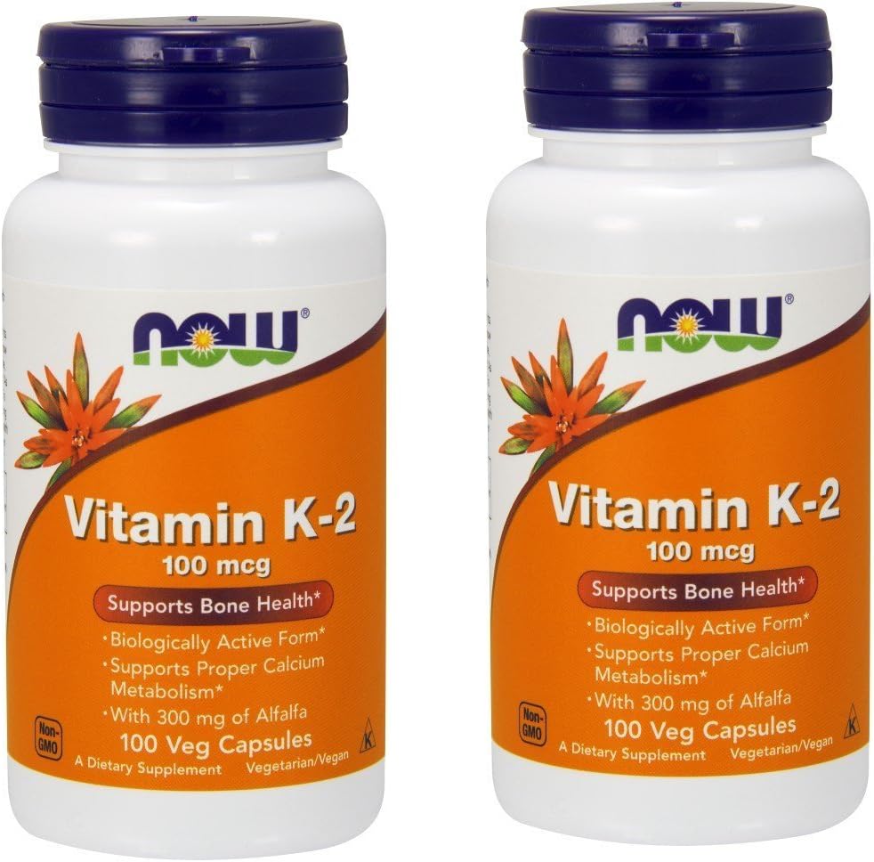 Now Foods Vitamin K-2 100 mcg - 100 Vcaps ( Multi-Pack)
