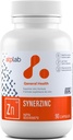 ATP LAB Synerzinc 90キャップ - 男性と女性のためのビーガン亜鉛サプリメント - 亜鉛ミネラルサプリメント - 健康な皮膚 - 大人のための亜鉛ビタミン