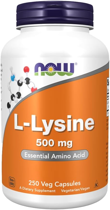 Now Foods L-Lysine 500 Milligrams, 250 Tablets