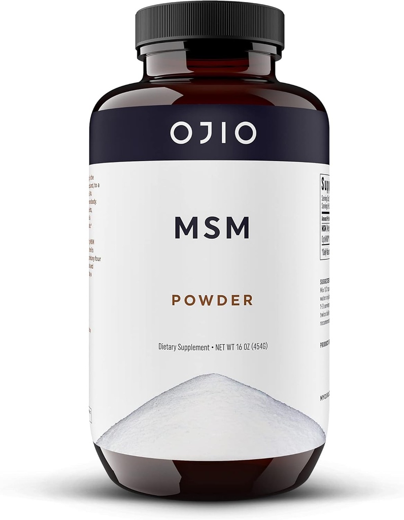 純粋な OptiMSM MSM パウダー - MSM サプリメント - 関節、皮膚、髪、爪 - Kosher、ビーガン、グルテンフリー、非 GMO、農薬や除草剤なし - 16 oz (パッケージ 1)