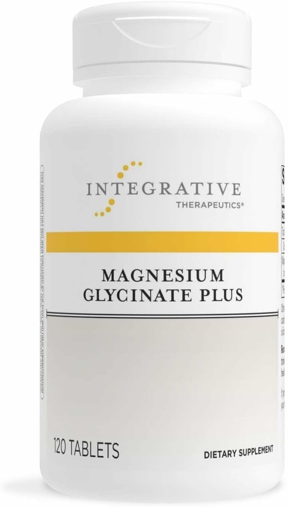 Integrative Therapeutics Magnesium Glycinate Plus - 大人のための脳機能サポートサプリメント* - 心と筋肉の機能をサポート* - 乳製品フリー&グルテンフリー - 120カウント(60のサービング)