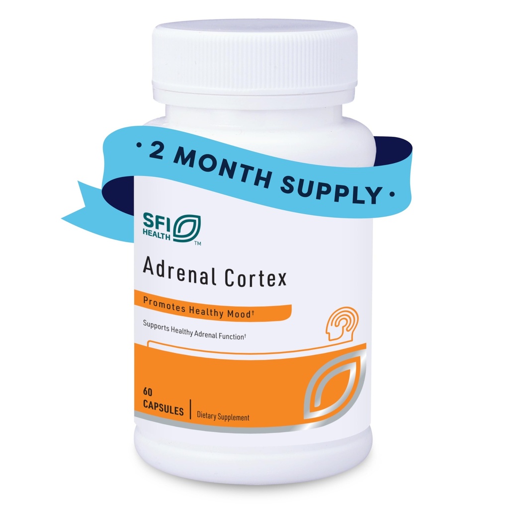 Klaire Labs SFI Health Adrenal Cortex - Cortisol Healthのターゲット広告サポートサプリメント - 精製、BSEフリー凍結凍結乾燥エキス(60カプセル)