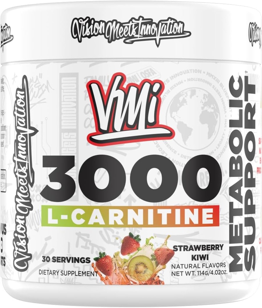 VMIスポーツL-カルニチン3000パウダー | 3000 mg L-カルニチン | メタボリックサポート 最大吸収フォーミュラ | 男性と女性のための素晴らしい味 | 30 人前給(30 人前給)