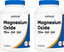 Nutricostのマグネシウムの酸化物750mgの240のカプセル(2本のびん)