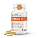 INVITA L-Methylfolate - エネルギー、気分及び免疫サポートのための専門の強さの活動的なメチルの葉酸塩- 5-MTHFの補足-非GMOのグルテンフリー、無注入口(7.5 Mg)
