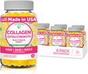 ルナカイコラーゲングミー - タスティットプロプライエタリフォーミュラ - 200mgバイオチン、亜鉛、ビタミンC、Eと女性と男性のための加水分解コラージュグミー - 6パック