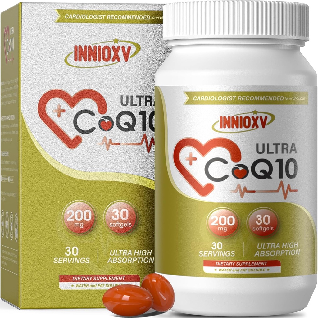 心の健康のためのCoQ10 200mg Softgels、管の健康、エネルギー生産、高吸収性CoQ10の栄養物の補足、30 Softgels