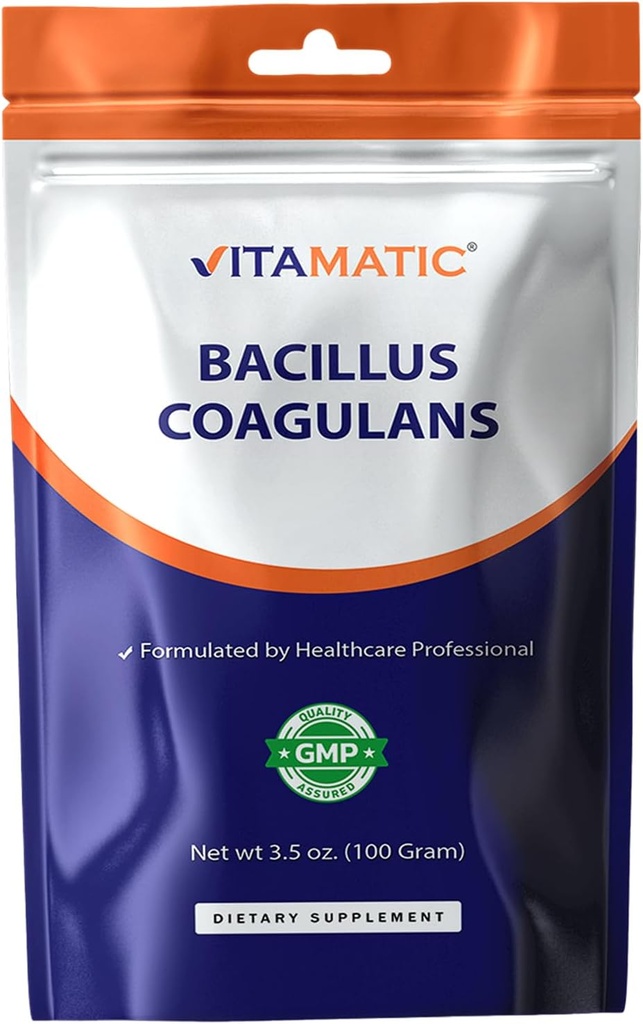 Vitamatic Bacillus Coagulansのプロバイオティックの粉 - 消化器の健康サポート - 100グラム(3.5 OZ) - 100のサービング