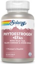SOLARAY PhytoEstrogen Plus EFAs 更年期サポート | ワイルド・ヤム・ブラック・コホッシュ・イブニング・プリムローズ・ボラージュ | 60ct, 30 サーブ