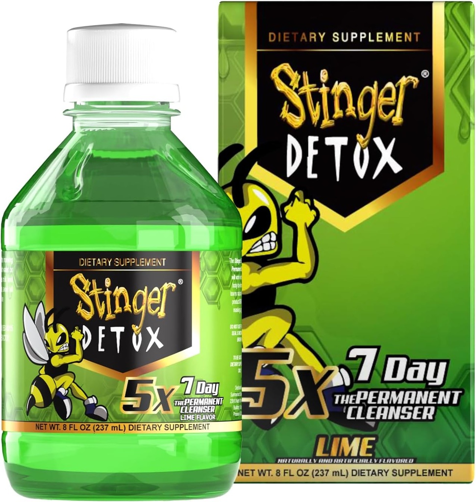 Stinger Detox 5X 7日余分強さの永久的な飲み物–ライムの味– 8つのFLのOZ
