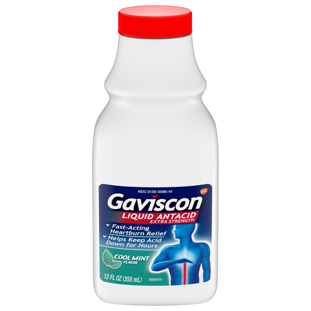 Gaviscon の余分強さは速い行為の Heartburn の救助、12 のOunces のためのミントの液体のアントエードを冷却します