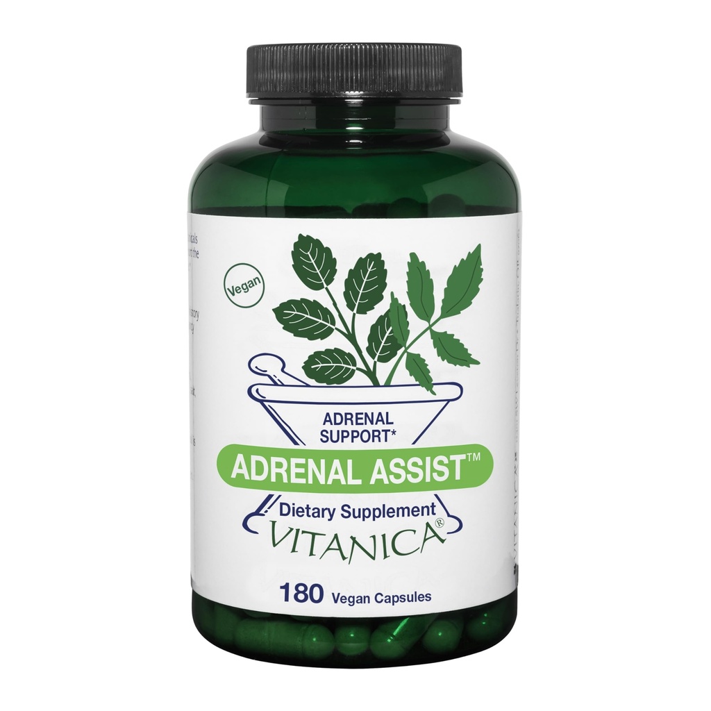 Vitanica Adrenal Assist, アドレナブルサポート, ビーガン, 180 カウント