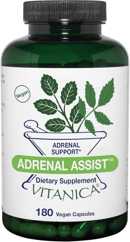 Vitanica Adrenal Assist, アドレナブルサポート, ビーガン, 180 カウント