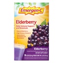 Emergen-C Elderberry Fizzy Drink Mix、Elderberry Immune Support、ナチュラルフレーバー、高効力ビタミンC、18カウント