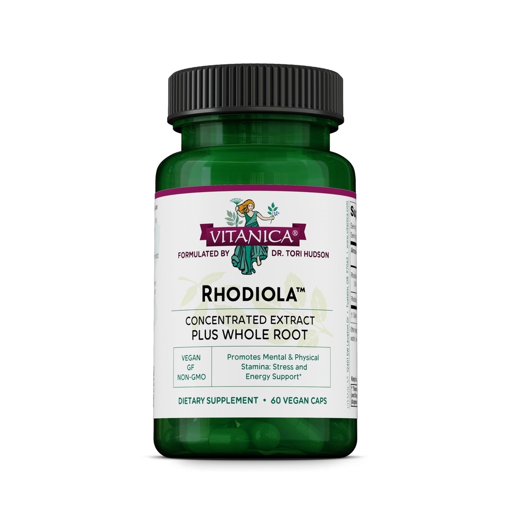 Vitanica Rhodiola Rosea Root Extract 200mg、Dr。 処方、3% Rosavins&1% Salidroside、Rhodiola Root 85mg、ビーガン、60カプセル