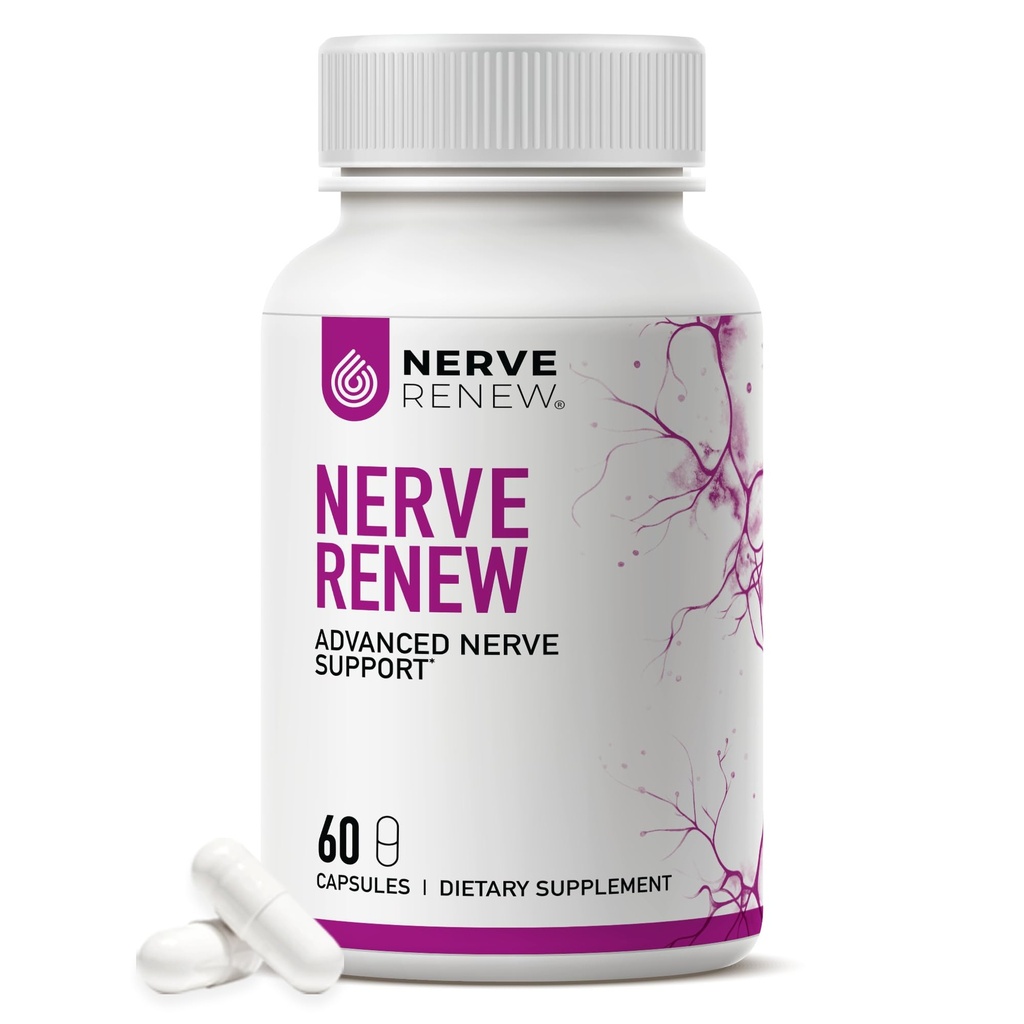 NERVE RENEWアドバンストNerveサポート - 300mg安定Rアルファリポ酸、ビタミンBコンプレックス、Benfotiamine、高速機能サポートのためのハーブ