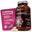 OmniBiotics Myo-Inositol&D-Chiro Inositolサプリメント 40:1 女性のためのホルモンバランスの比率 - 女性のサプリメントは、生殖の健康とオワリアン機能をサポートする。 非GMO - 120ビーガンカプセル