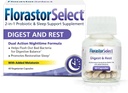 フローラストプロバイオティックダイジェストとレスト、メラトニン(4mg)、ナチュラル睡眠補助+消化サポート、40カプセル