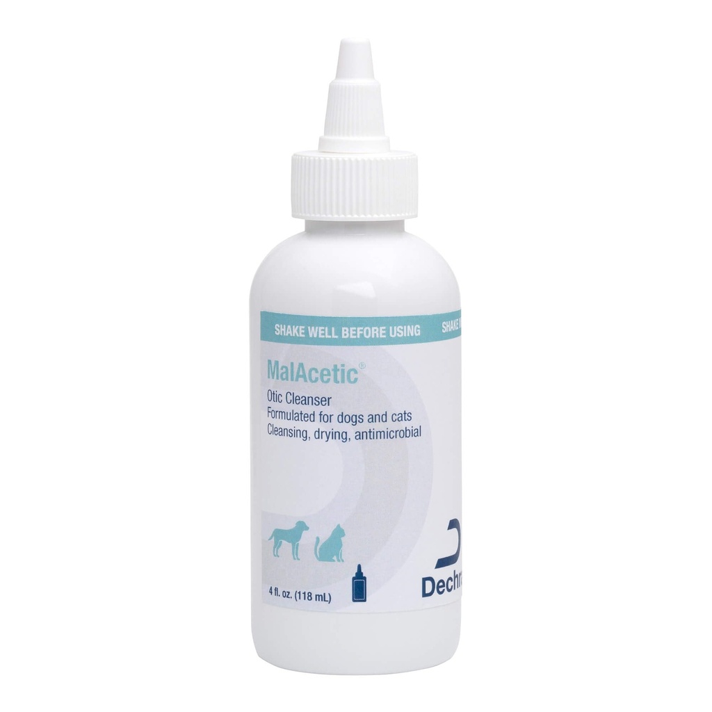 犬と猫のためのDechraのMalacetic Oticの洗剤、4つのflのoz