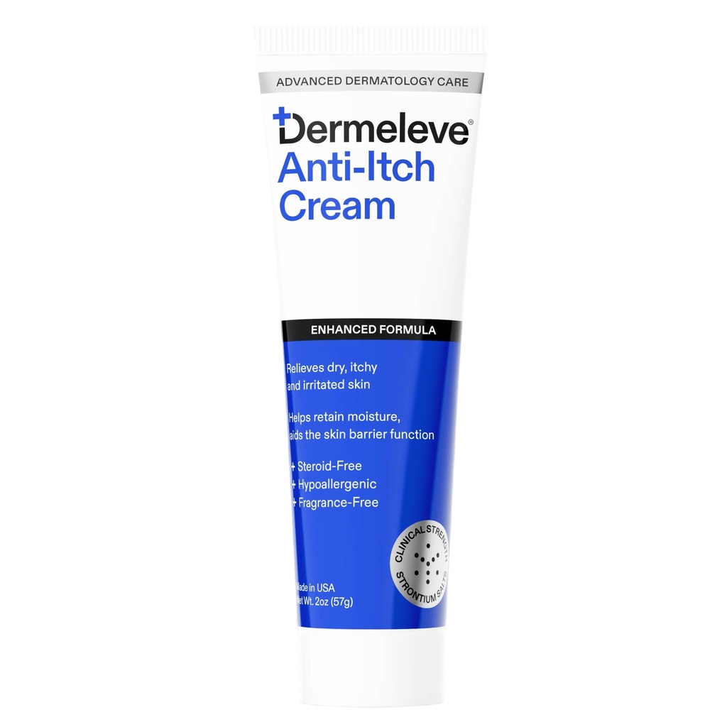Dermeleve ステロイドの自由なアンチ エッチングのクリーム | 乾癬、Seborrheic の皮膚炎、ウイルスの発疹、バグ ビット、アレルギー、慢性のハイブ、神経症(Nerve)のための余分強さ | 完全なボディ イッチの救助 | 2 oz (1 パック)