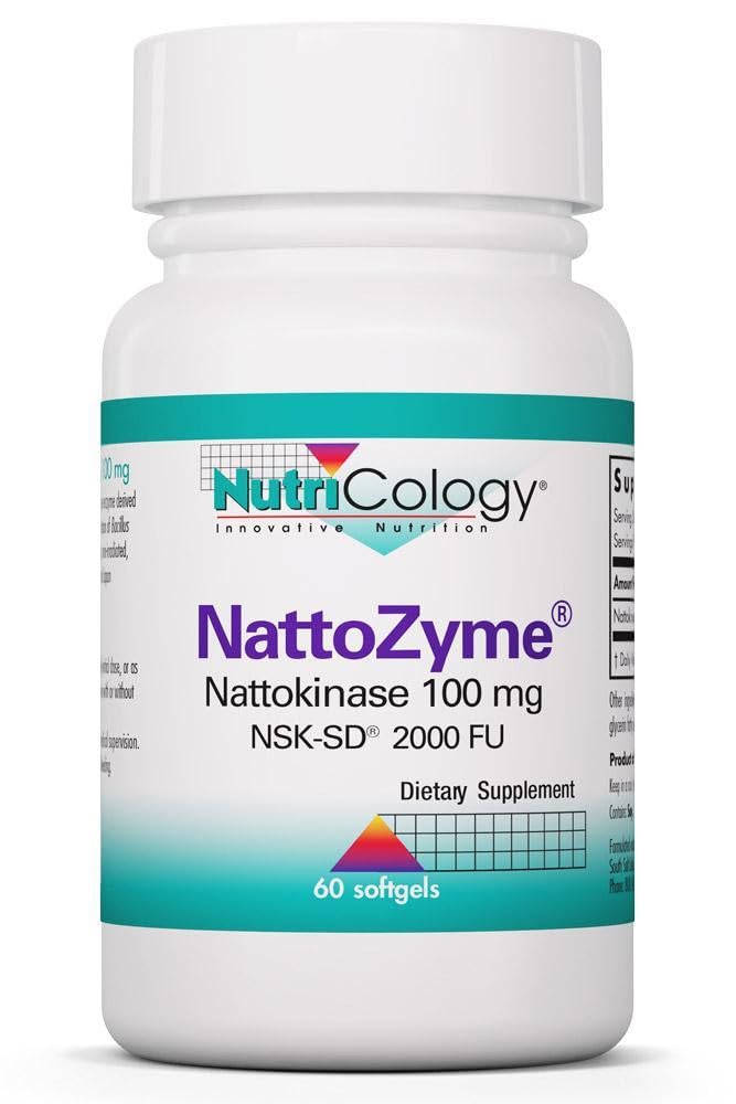 Nutricology NattoZyme - Nattokinase の補足 NSK-SD 2000 FU、人および女性のための 100mg、hypoallergenic、中心サポートのための方式- 60 の菜食主義者の Softgels