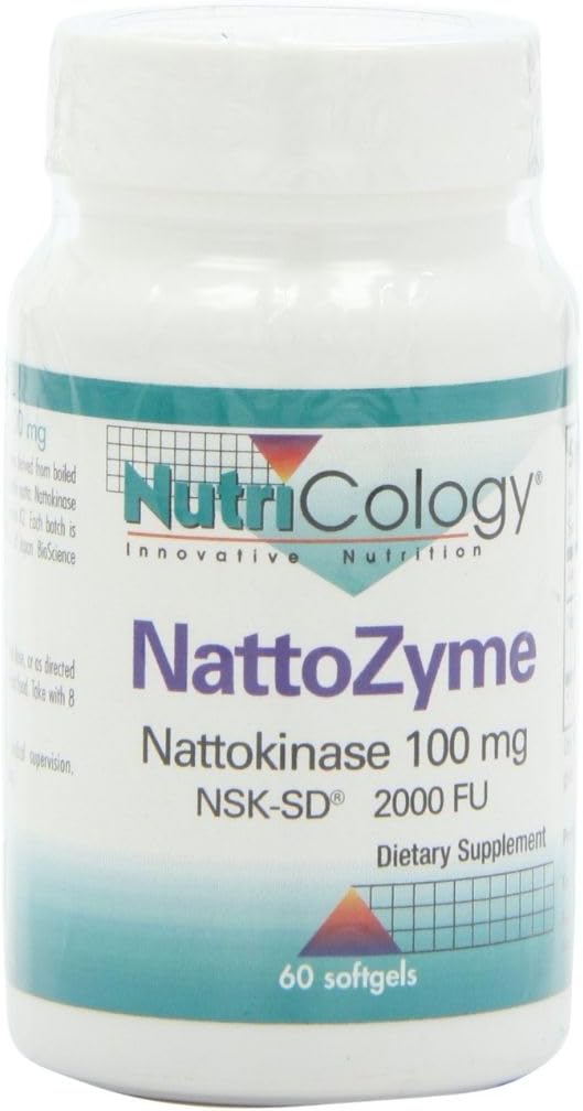 Nutricology NattoZyme - Nattokinase の補足 NSK-SD 2000 FU、人および女性のための 100mg、hypoallergenic、中心サポートのための方式- 60 の菜食主義者の Softgels