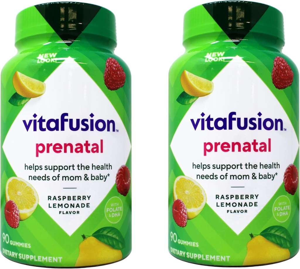 Vitafusion、PreNatal、大人のグミー、盛り合わせの味 - 90のグミー、2のパック